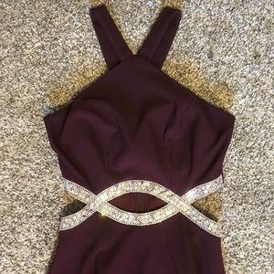 Plum High-Low Dress